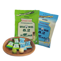 UHA悠哈特浓抹茶牛奶糖特浓盐牛奶糖婚庆结婚喜糖袋装75g糖果