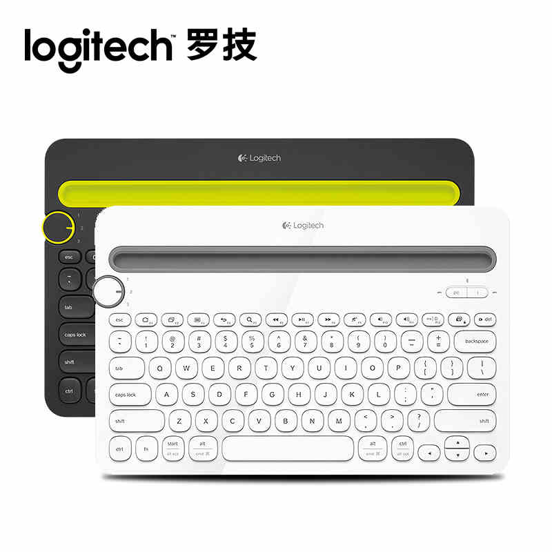 罗技(Logitech) K480 便携智能蓝牙无线键盘 多功能安卓苹果电脑手机平板 白色[不支持五笔]