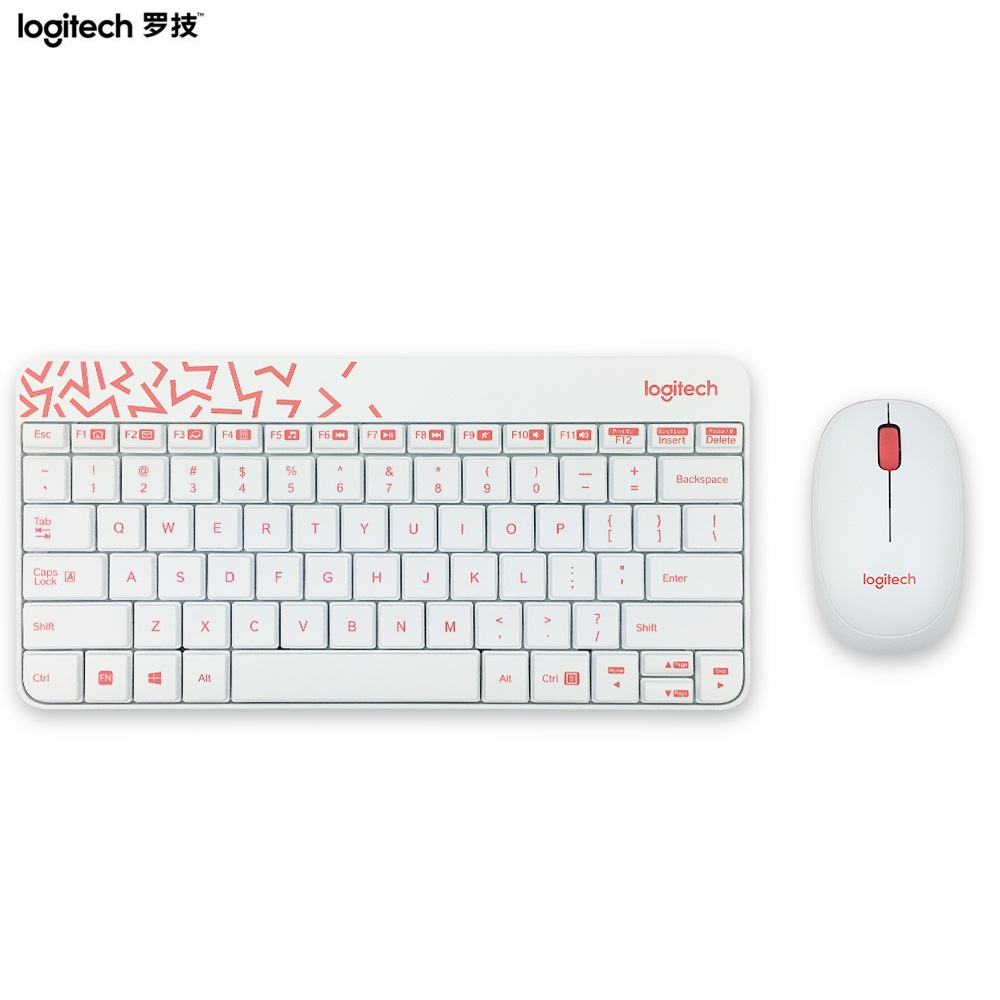 罗技（Logitech）无线键鼠套装 MK240 Nano 无线鼠标无线键盘套装（白色）