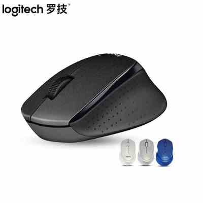 罗技（Logitech）M330 无线静音鼠标 办公笔记本省电无声鼠标M280/M275升级(黑色)