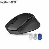 罗技(Logitech)M330 无线静音鼠标 办公笔记本省电无声鼠标M280/M275升级(白色)