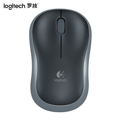 罗技（Logitech）M185 无线鼠标办公笔记本台式电脑无限鼠标无线省电鼠标（黑色灰边）