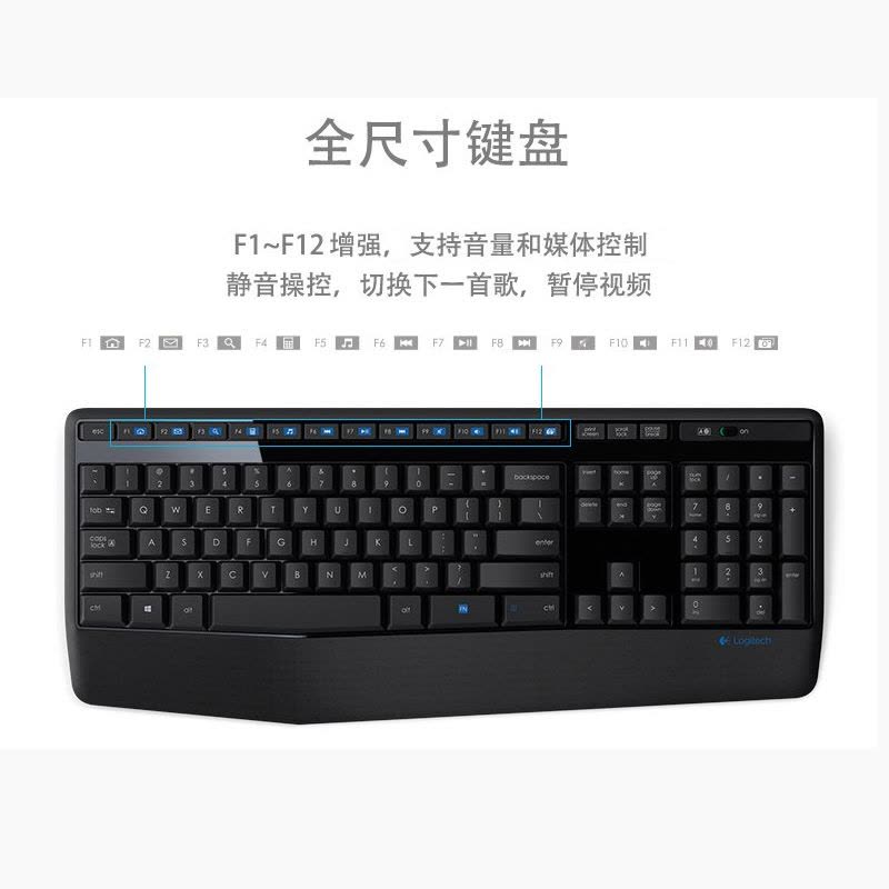 罗技(Logitech)MK345 无线键鼠套装 无线鼠标无线键盘套装图片