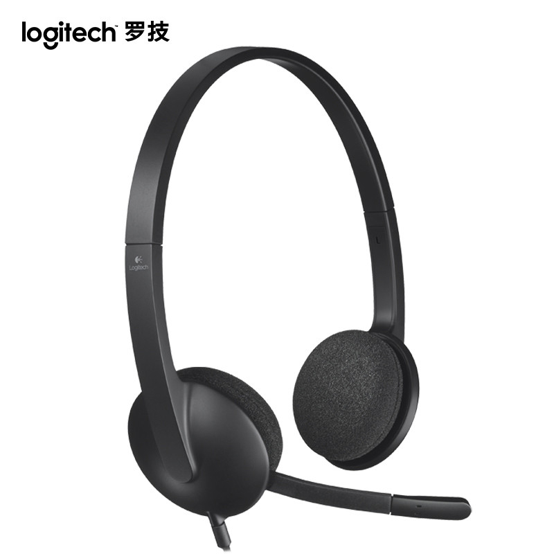 罗技（Logitech） H340笔记本台式电脑耳麦耳机麦克风可调节佩戴音乐电脑游戏耳机头戴式电竞绝地求生高清大图