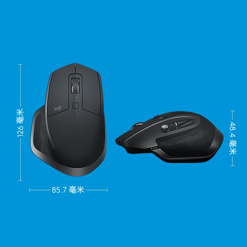 罗技(Logitech)MX Master 2S 无线鼠标 无线蓝牙优联双模跨计算机控制鼠标 儒雅黑图片