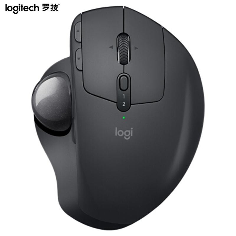 罗技 (Logitech )MX ERGO 无线轨迹球-深灰 优联蓝牙连接 可调节转轴 人体工学设计