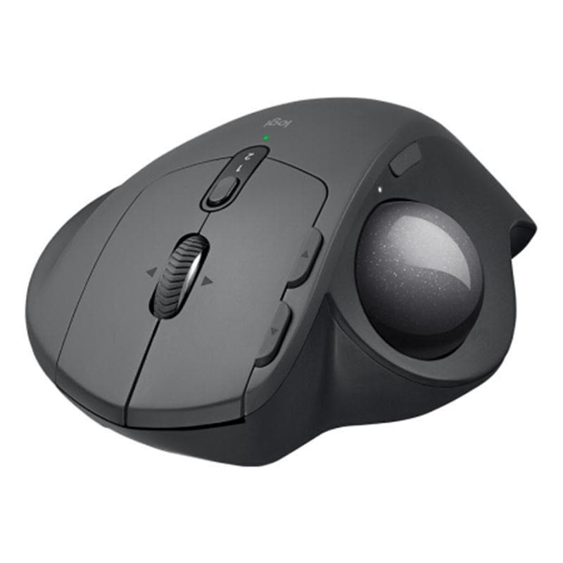 罗技(Logitech )MX ERGO 无线轨迹球-深灰优联蓝牙连接可调节转轴人体