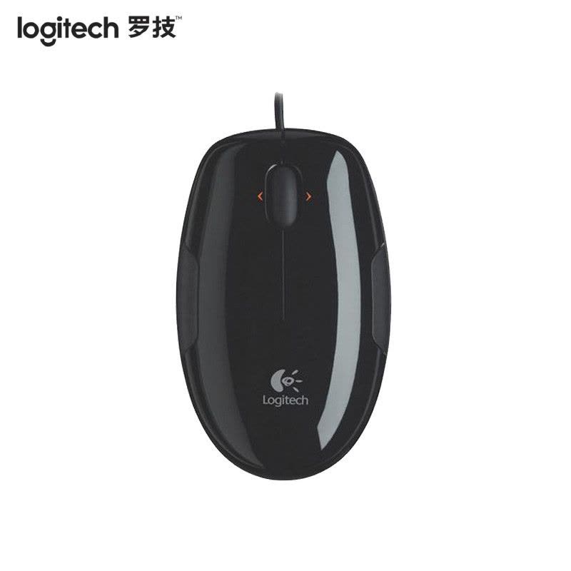 【罗技旗舰店】罗技（Logitech） LS1 有线USB激光鼠标 黑色绿边图片