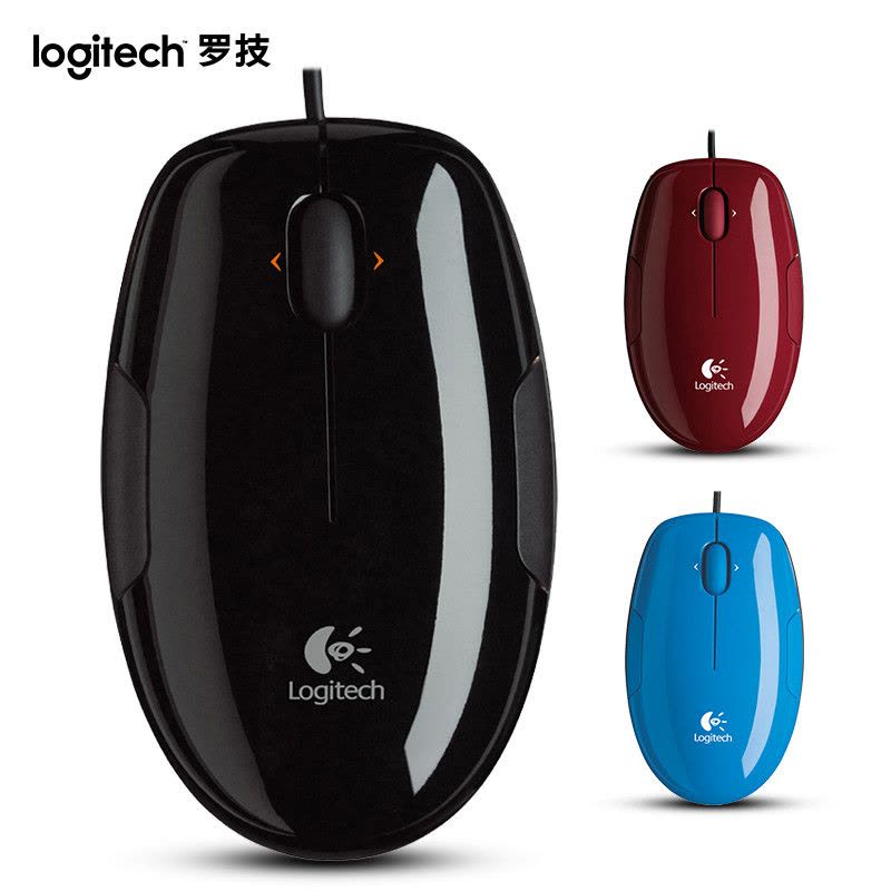 【罗技旗舰店】罗技（Logitech） LS1 有线USB激光鼠标 黑色绿边图片