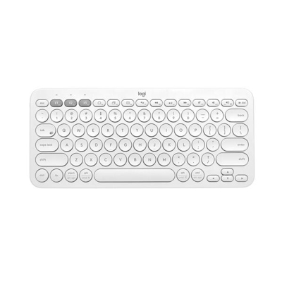罗技(Logitech)K380多设备蓝牙键盘 芍药白+键盘包