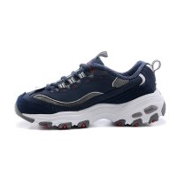 潮范斯凯奇/VANSKECHERS 熊猫鞋海军蓝内增高鞋休闲运动鞋女款潮鞋