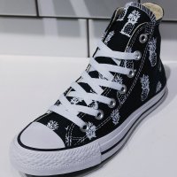 Converse/匡威2016春季女子款高帮菠萝黑色图案休闲帆布鞋551996C