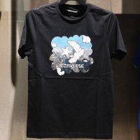 Converse 匡威2015夏季男款彩云图案黑色男士休闲短袖T恤 13557C003