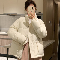 班俏BANQIAO2023冬季新款韩版羽绒服女短款立领小个子加厚时尚外套面包棉服潮
