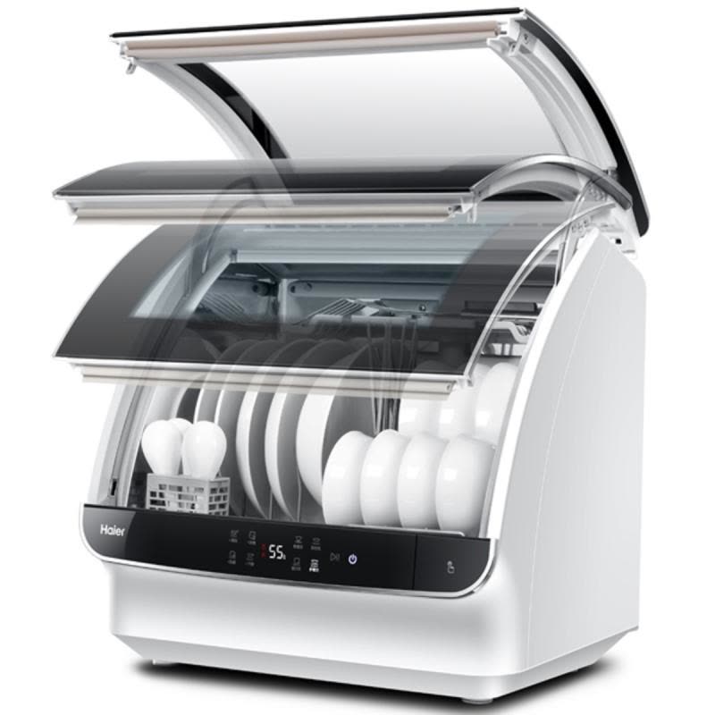 海尔（Haier） HTAW50STGB 小贝台式洗碗机 鎏金黑视窗 自由安装图片