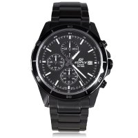 卡西欧(CASIO)手表 Edifice金属系列日韩品牌手表卡西欧手表三眼石英表男士手表EFR-526BK-1A1