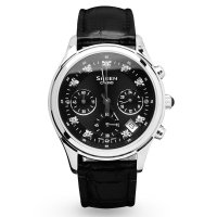 卡西欧(CASIO)手表 Sheen系列日韩品牌手表卡西欧手表三眼皮带石英表女士手表