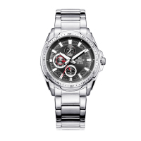 卡西欧(CASIO)石英表EDIFICE系列日韩品牌手表卡西欧石英表男士时尚休闲运动钢带手表男士手表石英表EF-336