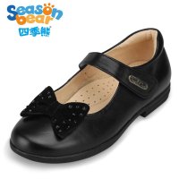 四季熊2016新款女童皮鞋真皮公主鞋大童皮鞋单鞋平底学生鞋蝴蝶结