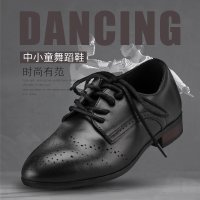 四季熊男童鞋舞蹈鞋黑色少儿童中小童国标摩登交谊舞广场舞鞋