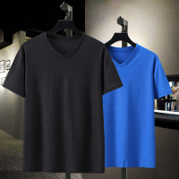 PMMP男士短袖t恤新款V领宽松衣服夏季潮流半袖丅大码体恤男装