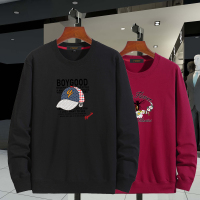 PMMP卫衣大码宽松圆领休闲套头男士简约百搭上衣肥佬加肥加大卫衣