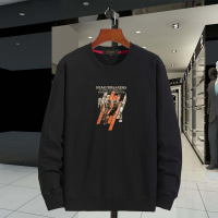 PMMPPMMP大码男装春季加肥加大宽松圆领长袖体恤潮胖子百搭休闲卫衣男