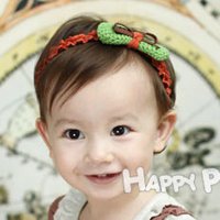 MEDO&JOJO 韩版女宝蕾丝发带 假发发饰 婴儿童可爱公主发箍 韩国周岁百天拍照头饰