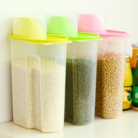 宜莱芙 创意塑料储物罐（大号）密封罐杂粮瓶收纳罐米桶