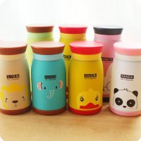 【赠杯刷】宜莱芙 可爱卡通学生儿童大肚保温杯260ml 创意不锈钢男女士保暖瓶水杯杯子
