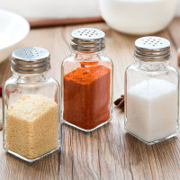 【3个装】宜莱芙 日式玻璃调味瓶调料盒 味精鸡精食盐辣椒面调味品罐