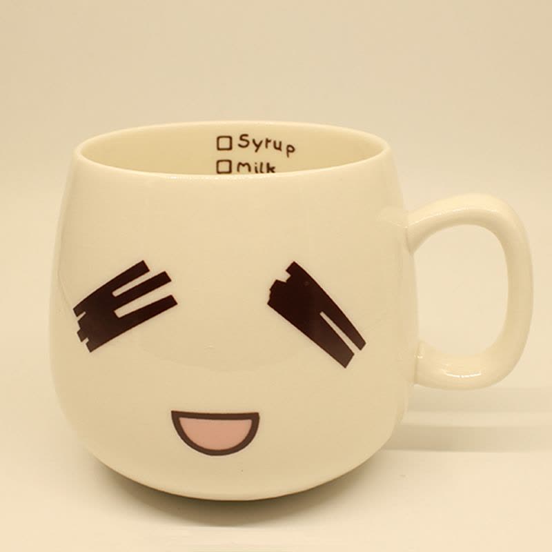 【破损补寄】宜莱芙 创意卡通可爱陶瓷马克杯情侣杯咖啡杯茶杯水杯 表情萌杯子图片