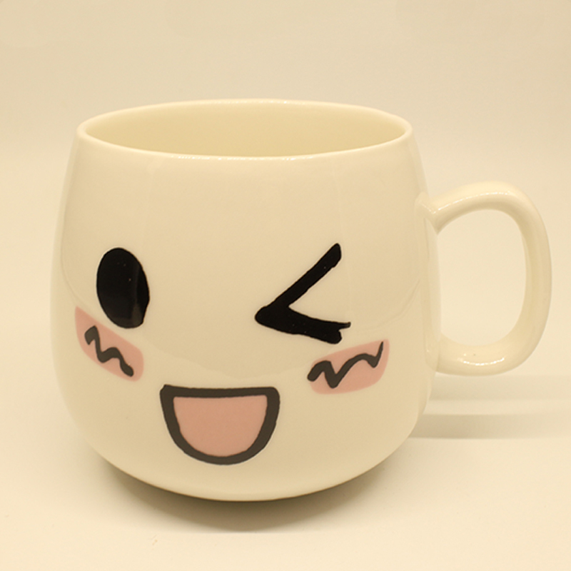 破损补寄宜莱芙创意卡通可爱陶瓷马克杯情侣杯咖啡杯茶杯水杯表情萌