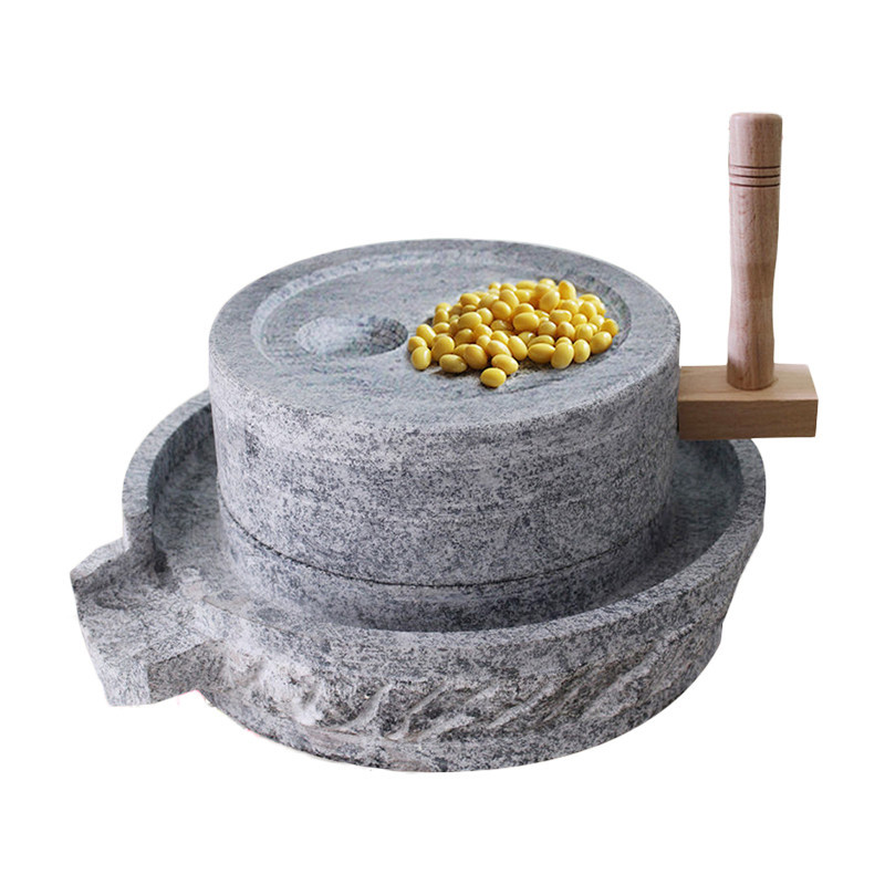 宜莱芙小石磨家用磨盘老石磨青石石磨家用磨盘手工石磨家用豆浆机天然
