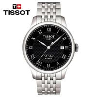 TISSOT天梭手表力洛克系列男士手表钢带黑盘自动机械男表T41.1.483.53