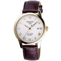 天梭(TISSOT)手表 力洛克系列背透机芯机械男表