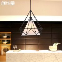 创华星艺术风格餐厅灯 现代简约温馨布艺餐厅吧台灯饰