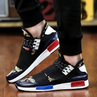 兰顿犀牛2016春季运动鞋男鞋子韩版潮流旅游男士休闲鞋跑步鞋弹力带时尚百搭耐磨透气网鞋