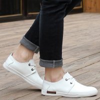 兰顿犀牛男鞋2016新款春季皮鞋男时尚休闲鞋男士英伦风系带商务潮鞋子日常简约潮鞋舒适驾车鞋男