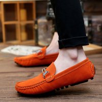 兰顿犀牛2016春季新款英伦时尚百搭磨砂皮豆豆鞋韩版潮流套脚驾车鞋男士一脚蹬商务休闲皮鞋男鞋