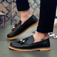 兰顿犀牛2016春季新款男士商务休闲鞋牛津底小皮鞋英伦风潮流商务男鞋子流苏复古潮鞋发型师单鞋