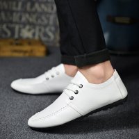 兰顿犀牛2016春季新款男士商务休闲鞋潮流皮鞋英伦风潮鞋时尚青年豆豆潮男鞋子舒适驾车鞋