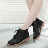 兰顿犀牛2016春秋新款高帮英伦风马丁鞋休闲皮鞋女平底学院风小皮鞋女单鞋韩版时尚百搭女短靴