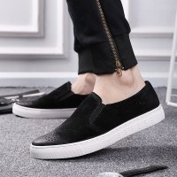 兰顿犀牛2016春季新款休闲乐福鞋内增高韩版皮鞋潮流板鞋时尚懒人鞋驾车男鞋子英伦百搭布洛克雕花商务鞋