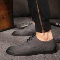 兰顿犀牛2016欧美磨砂休闲皮鞋男英伦尖头低帮鞋韩版时尚增高鞋潮流男鞋子布洛克擦色复古百搭婚庆结婚男鞋