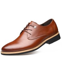 兰顿犀牛2016春季新款男鞋圆头牛筋底商务休闲皮鞋英伦风男士鞋子中青年潮鞋婚庆结婚鞋