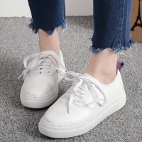 兰顿犀牛2016春季新款白色韩版女帆布鞋小白鞋球鞋厚底松糕鞋休闲鞋学生鞋平底板鞋