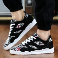 兰顿犀牛2016春季新款男鞋潮鞋韩版运动板鞋男生鞋子帆布鞋男士休闲鞋印花布鞋潮鞋花布滑板鞋