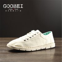 兰顿犀牛 2016春夏新款潮鞋软底透气休闲鞋亚麻布鞋青春潮流复古男鞋帆布鞋