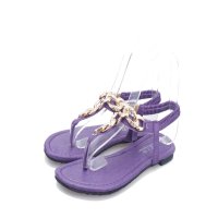 兰顿犀牛 夹脚趾女凉鞋平底金属装饰平跟简约休闲凉拖鞋2016夏季新款百搭学生时尚舒适凉鞋